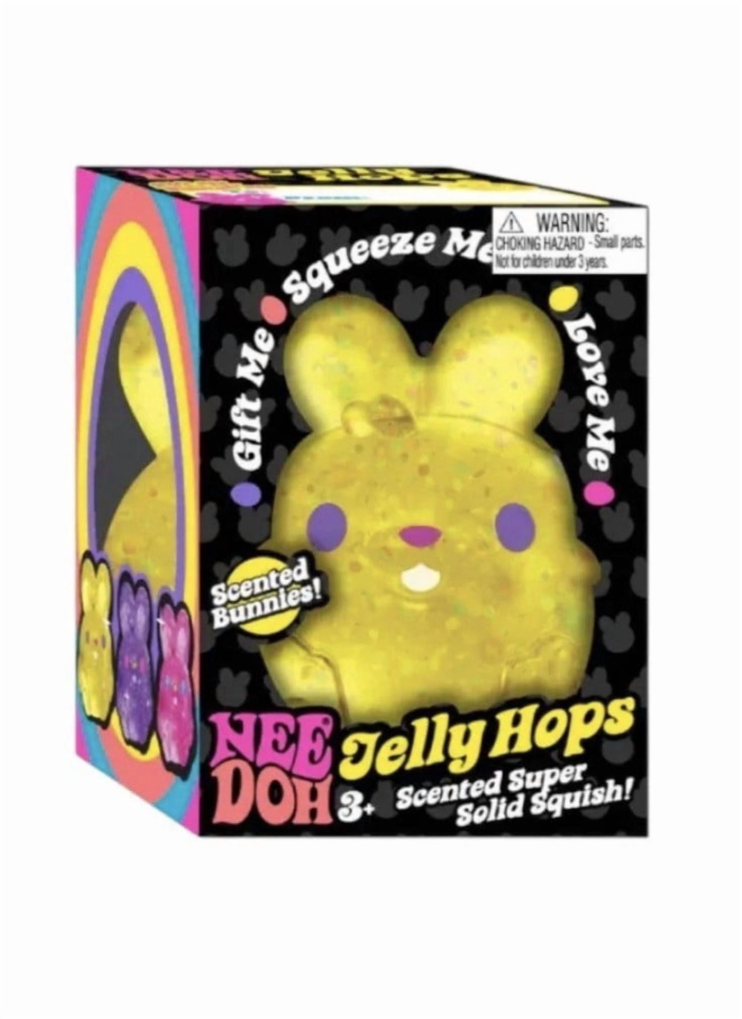 JELLY HOPS SQUISH SENSORY FIDGET BUNNY,SCENTED, 1 COLOR CHOSEN AT RANDOM