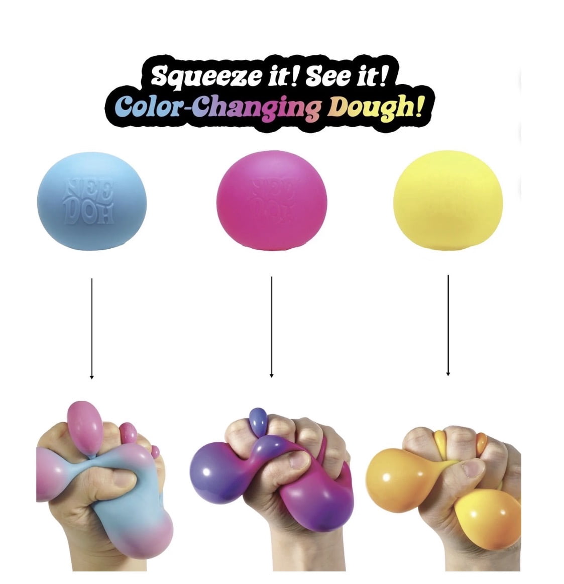The Groovy Glob Color Change Fidget Stress Ball, Random Color (1 Piece)