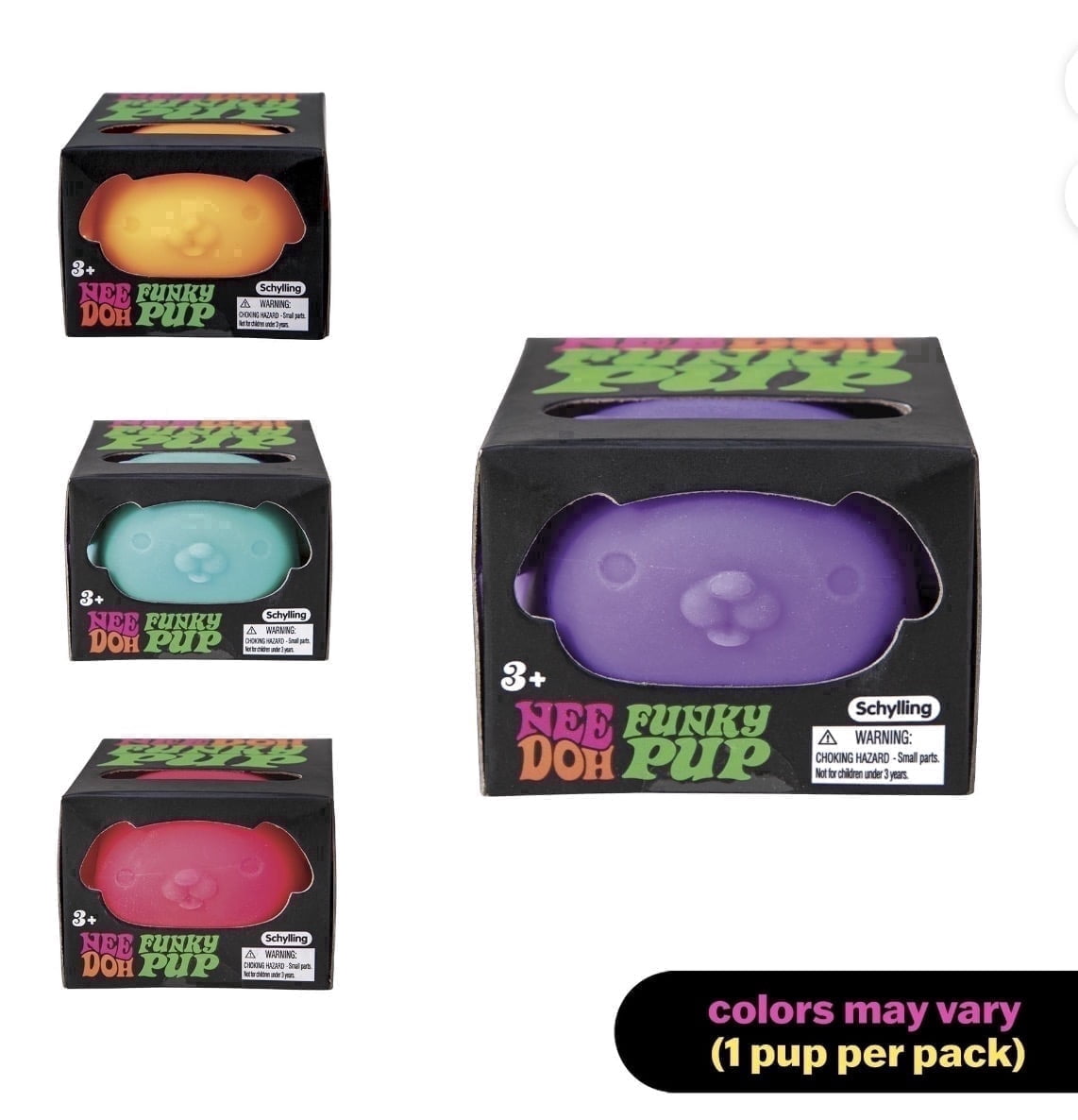 FUNKY PUP DOG SQUSHI, STRESS RELIEVER, FIDGET, SENSORY BALL, 1 COLORS MAY VARY, 1 PUP PER PACK