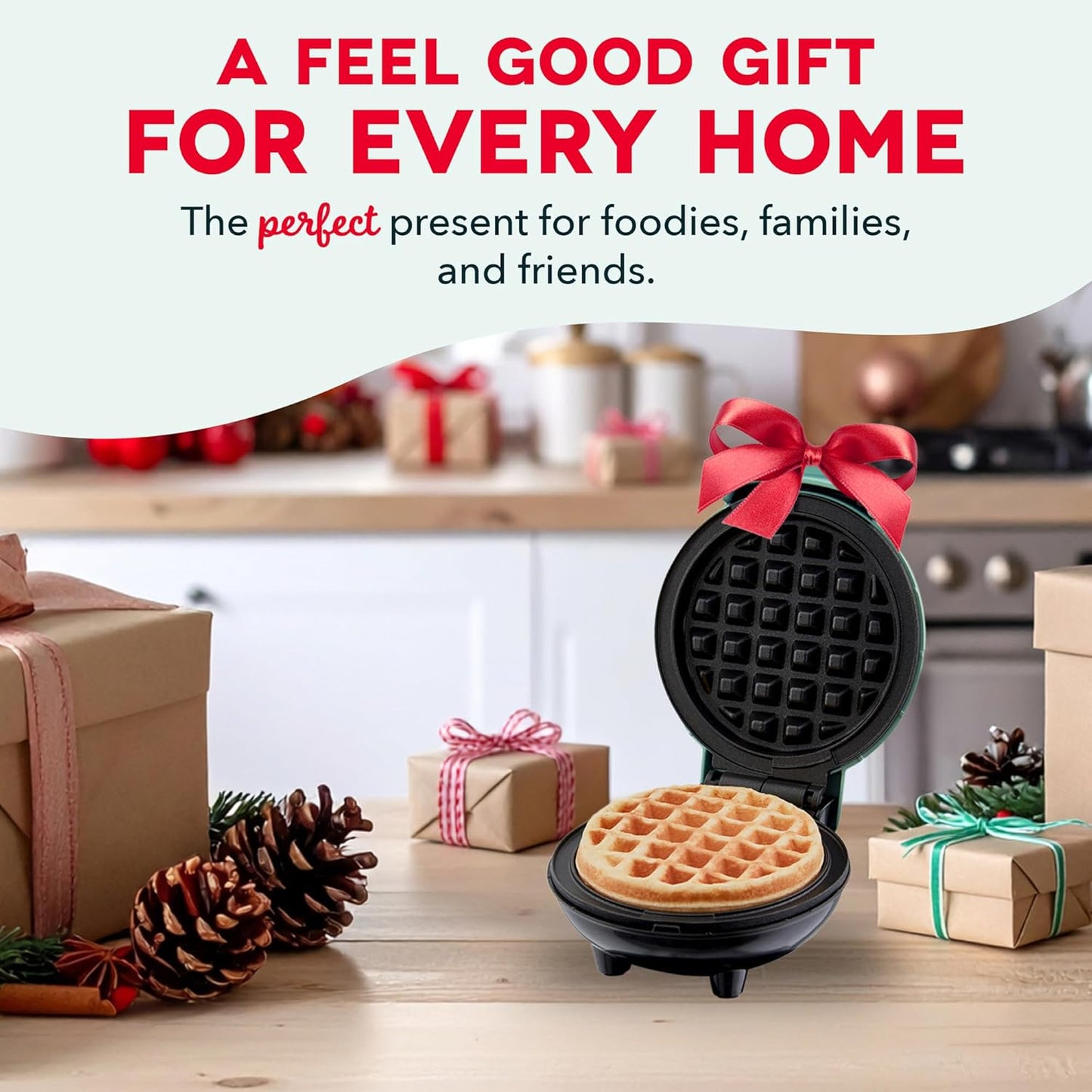 Mini Waffle Maker — Compact Nonstick, 4-Inch - Image 6