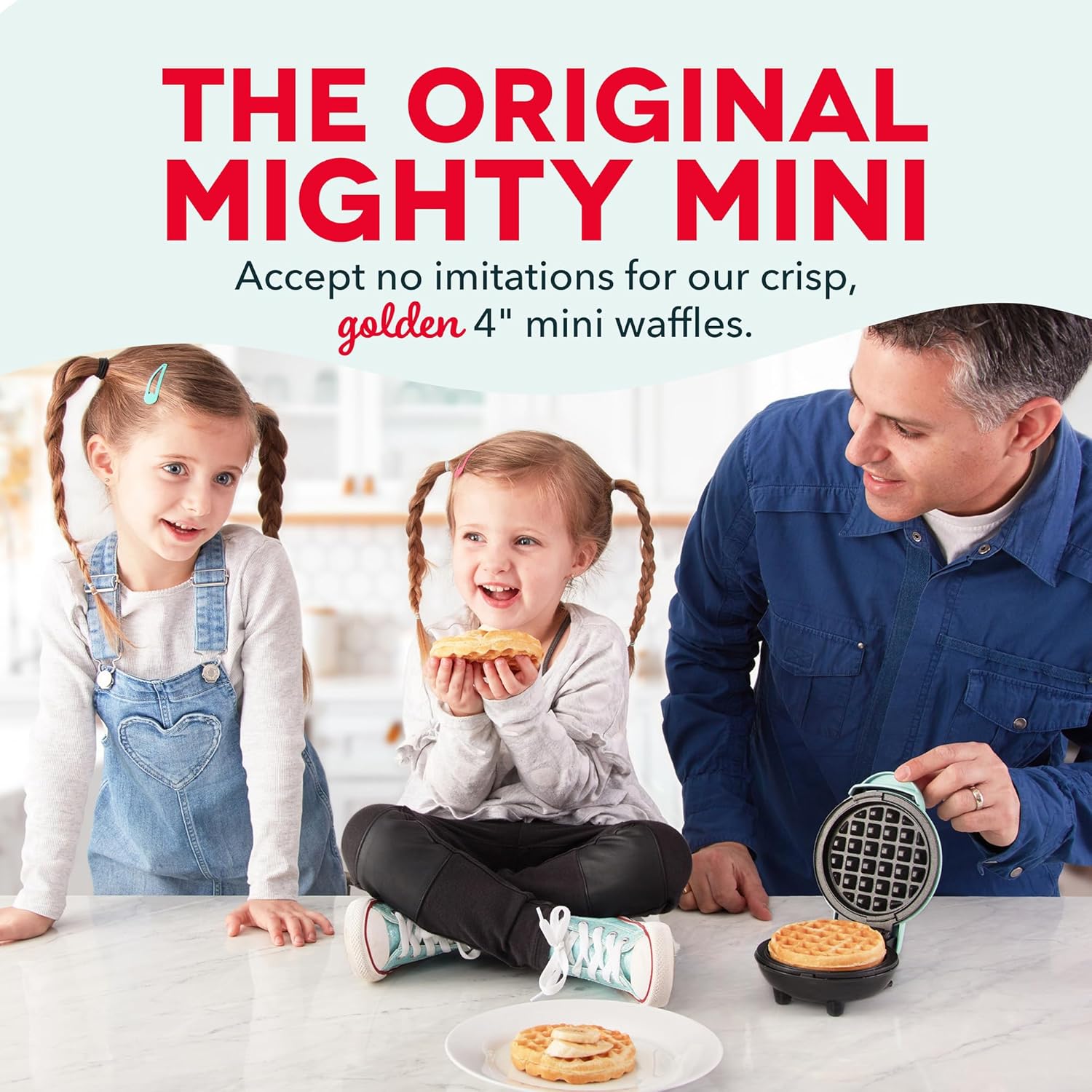 Mini Waffle Maker — Compact Nonstick, 4-Inch - Image 2