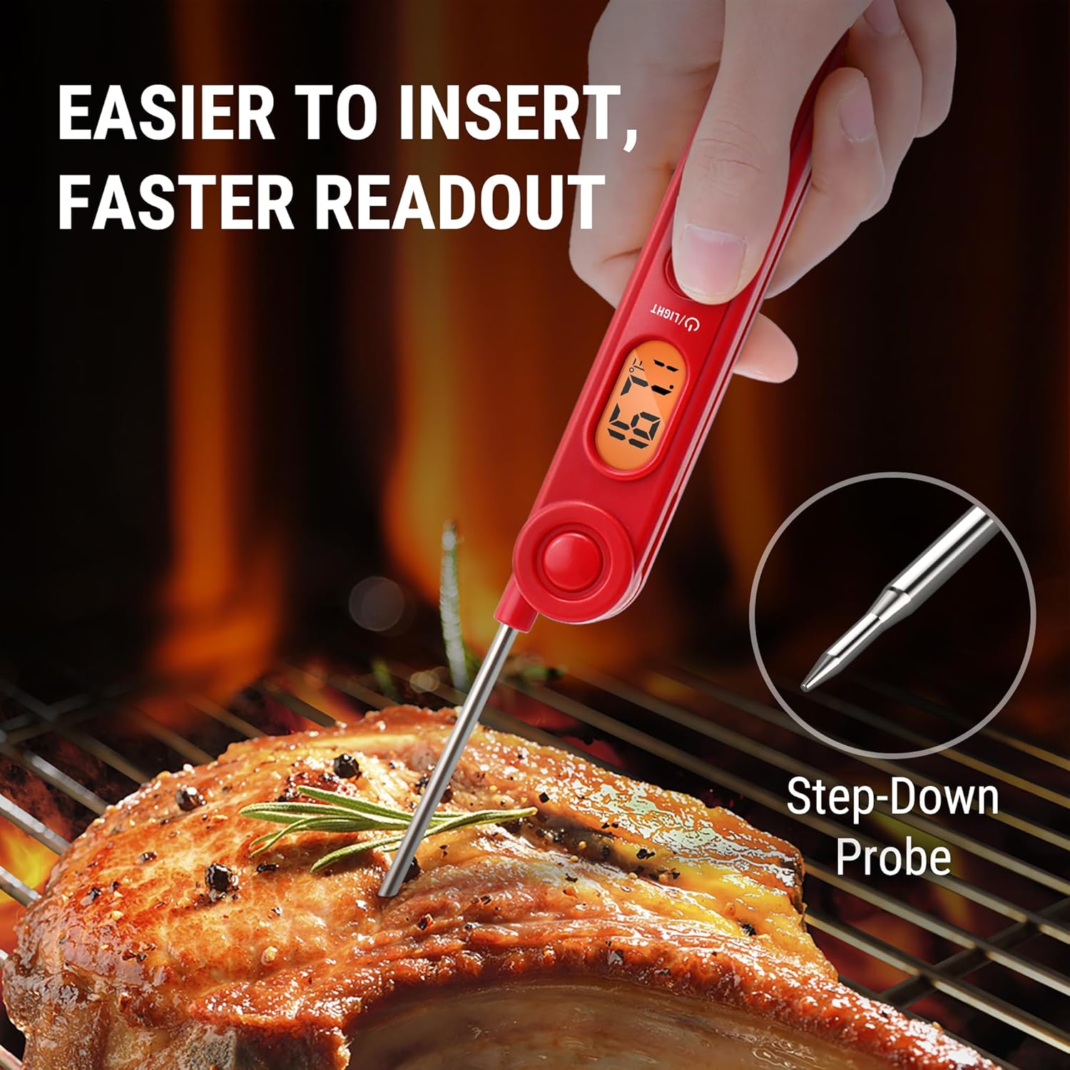Digital Instant-Read Meat Thermometer with Backlit Display - Image 4